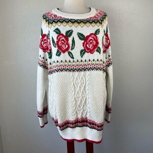 Mossimo Floral Sweater Size L EUC